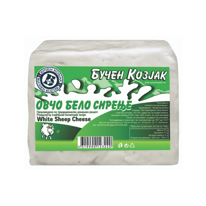 БУЧЕН КОЗЈАК ОВЧО СИРЕЊЕ БЕЛО ВАКУМ КГ