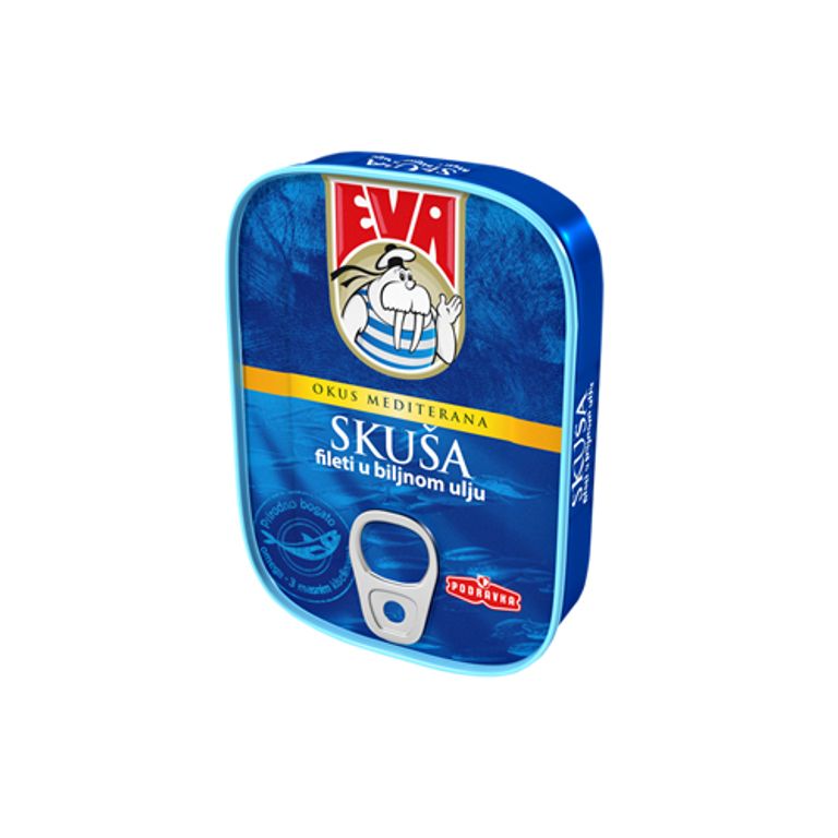 ЕВА СКУША ФИЛЕТИ ВО РАСТИТЕЛНО МАСЛО 100 ГР