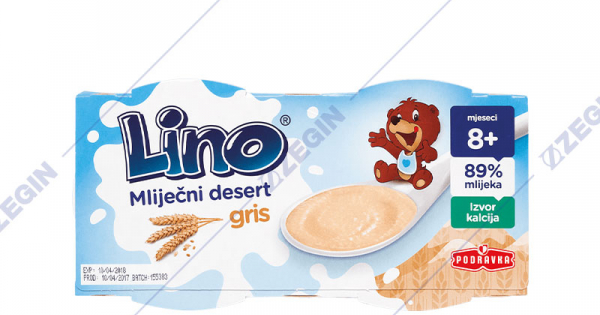 ЛИНО МЛЕЧЕН ДЕСЕРТ ГРИЗ (2 Х 100 Г) 200 Г