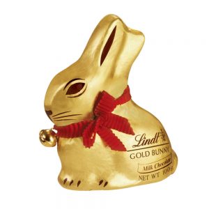 ФИГУРА ЛИНДТ ЗАЈАК ЗЛАТЕН МЛЕЧЕН 200 ГР