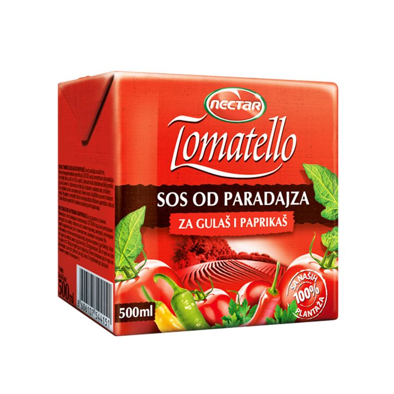 НЕКТАР ТОМАТЕЛО СОС ОД ДОМАТИ ЗА ГУЛАШ И ПАПРИКАШ 500 МЛ