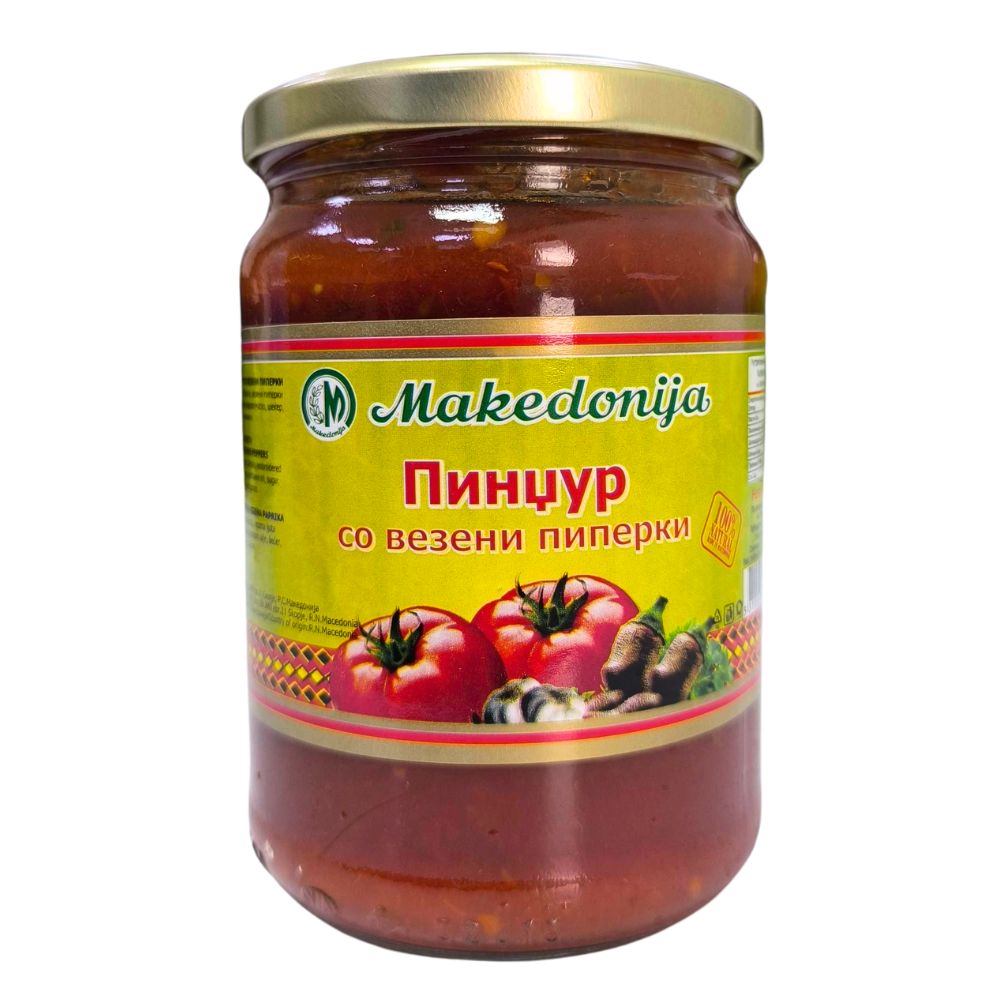МАКЕДОНИЈА ПИНЏУР СО ВЕЗЕНИ ПИПЕРКИ 550 ГР