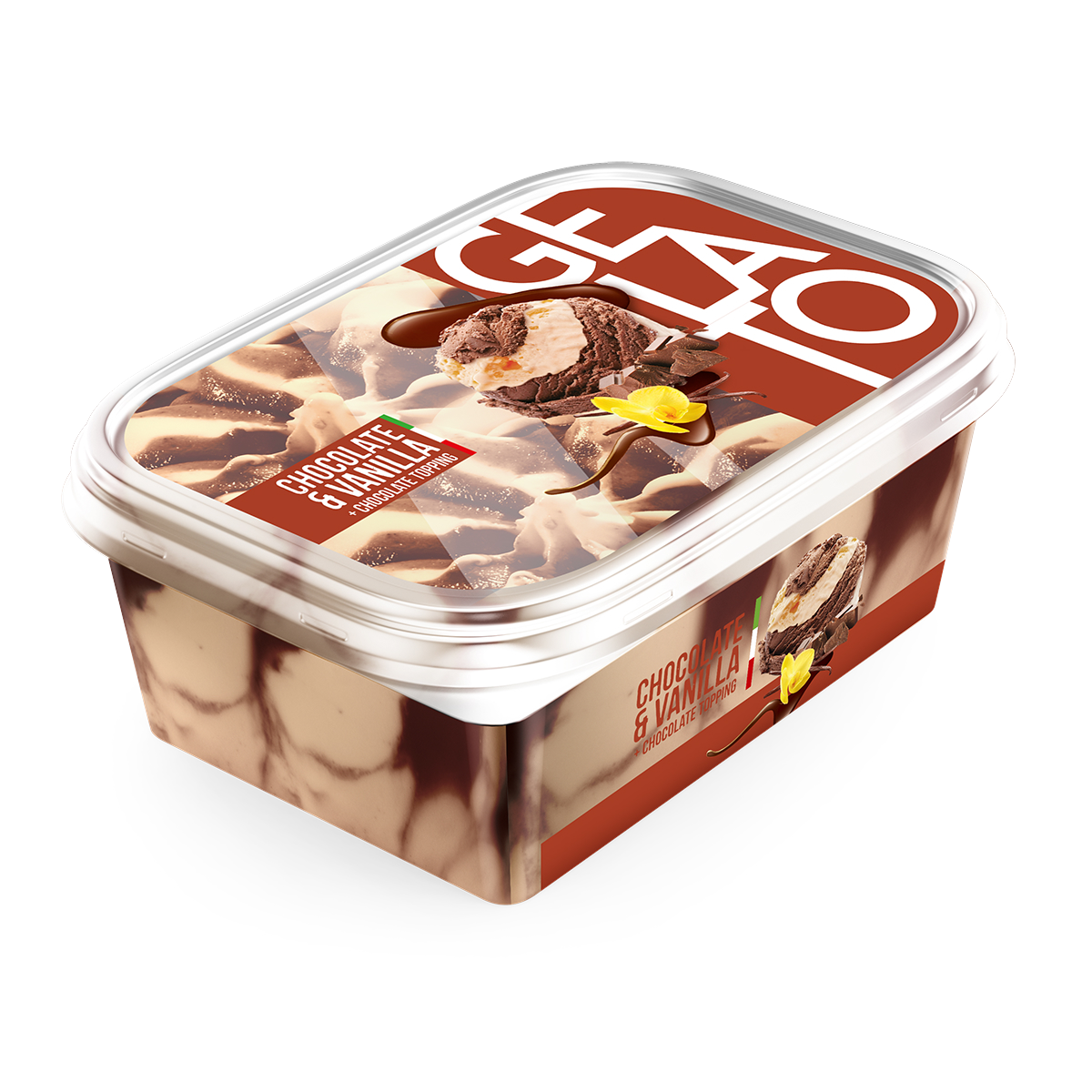 СЛАДОЛЕД ЦЕРМАТ ГЕЛАТО ЧОКОЛАДО, ВАНИЛА 900 МЛ