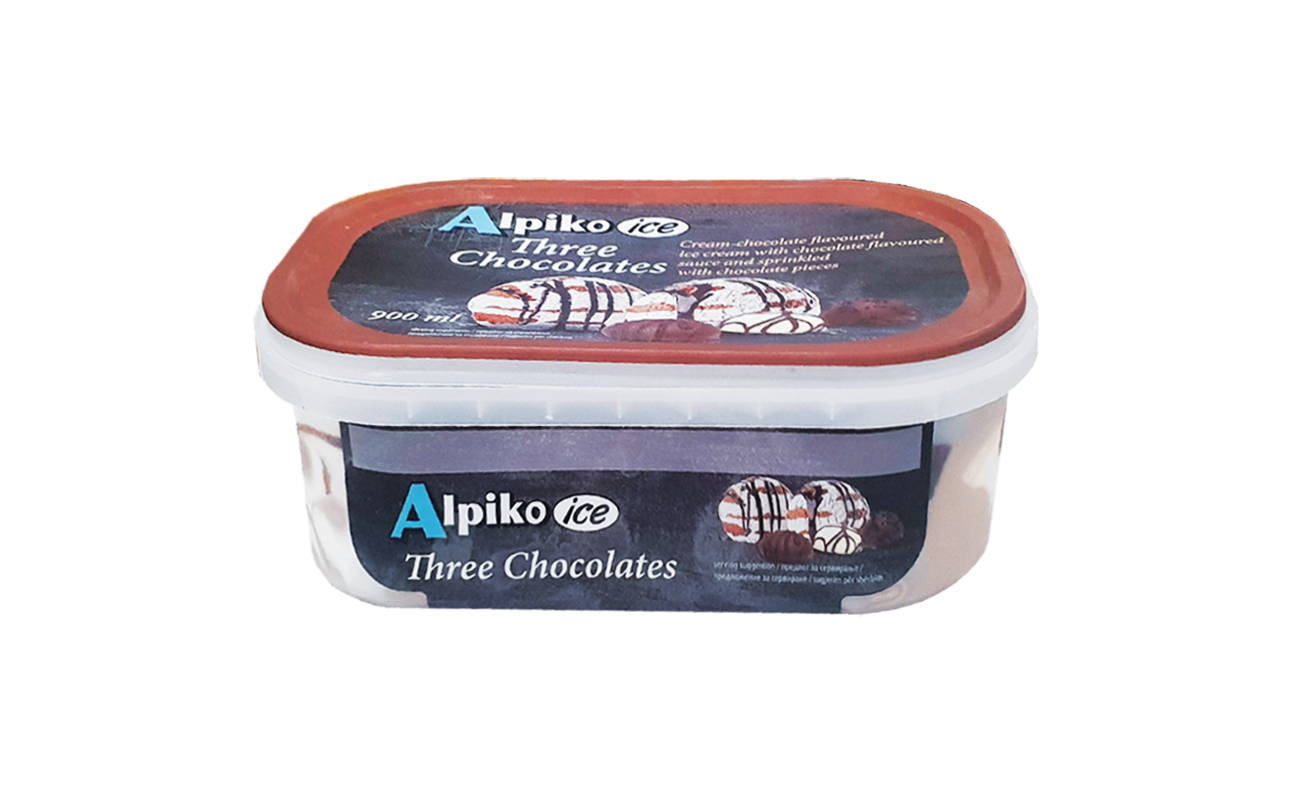 СЛАДОЛЕД КРЕМ 3 ЧОКОЛАДО 900 МЛ АЛПИКО АЈС
