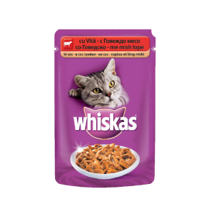 ВИСКАС – ХРАНА ЗА МАЧКИ ГОВЕДСКО ВО СОС 100 Г