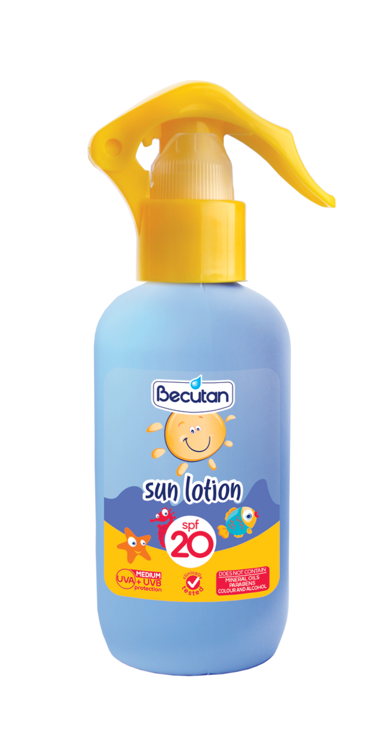 БЕКУТАН МЛЕКО ЗА ЗАШТИТА ОД СОНЦЕ СПФ 20 150 МЛ