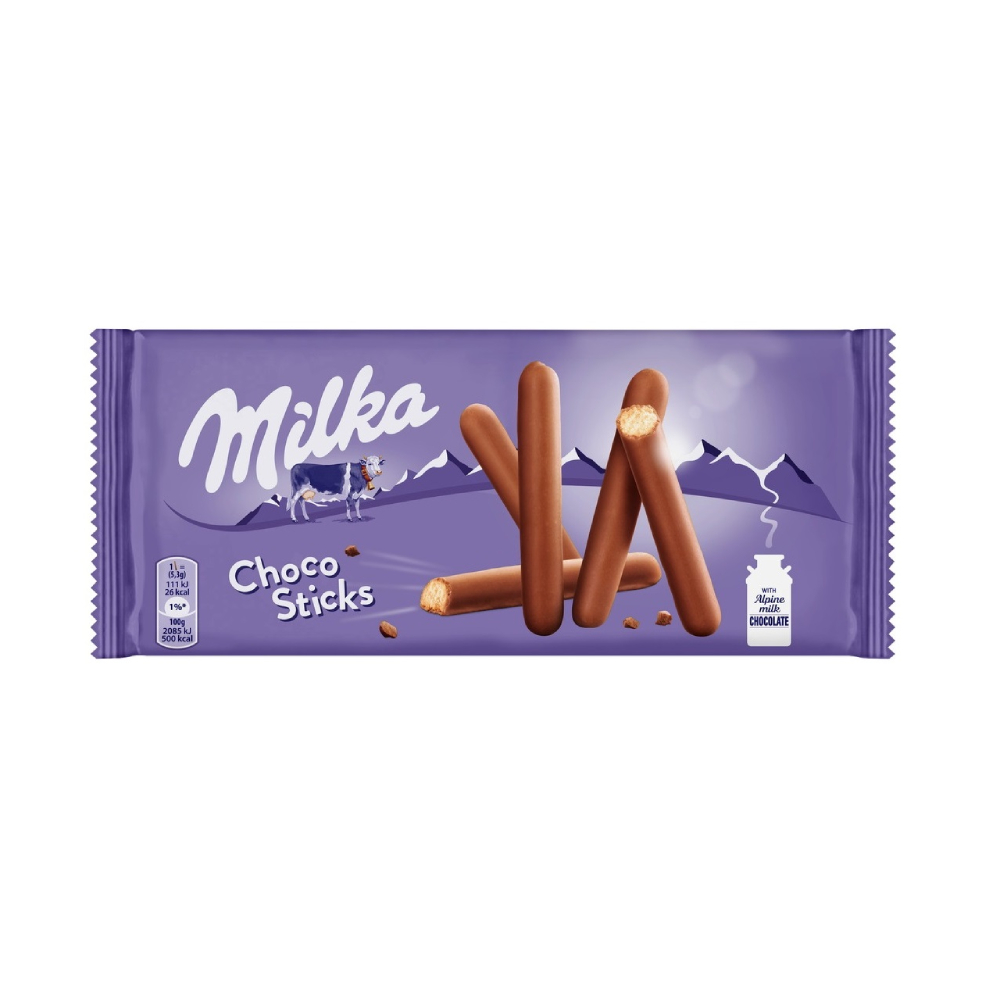 МИЛКА ЧОКО СТИКС ЧОКОЛАДНИ ПОЛНЕТИ СТАПЧИЊА 112 ГР