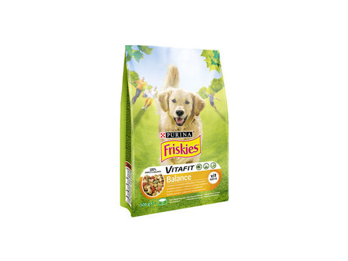 ФРИСКИЕС ХРАНА ЗА КУЧЕ БАЛАНС ДУО ПИЛЕШКО 500 ГР.