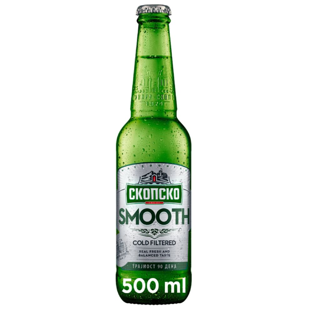 ПИВО СКОПСКО 500 МЛ СМУТ СТАКЛО