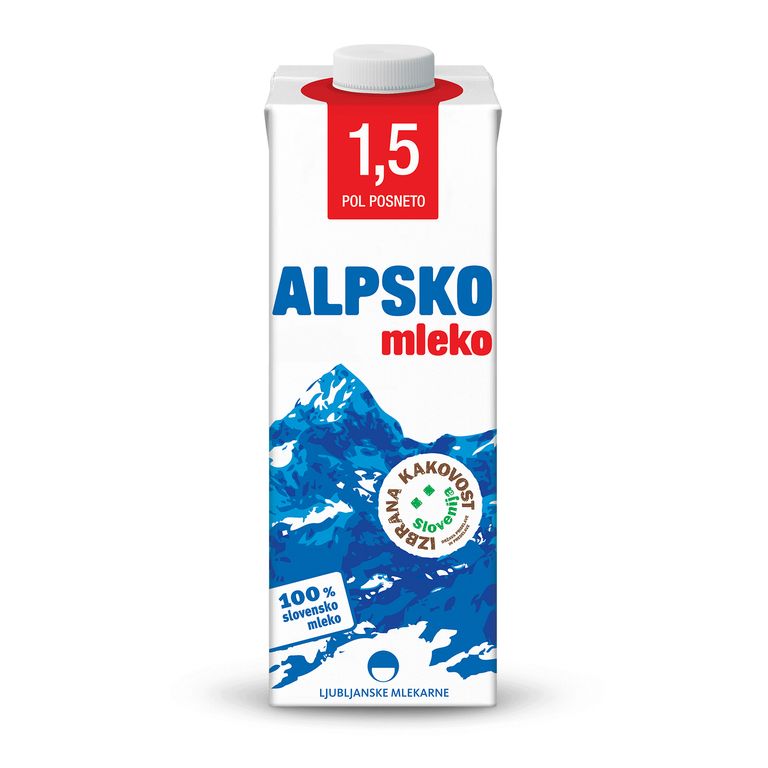 АЛПСКО МЛЕКО 1,5% м.м 1Л