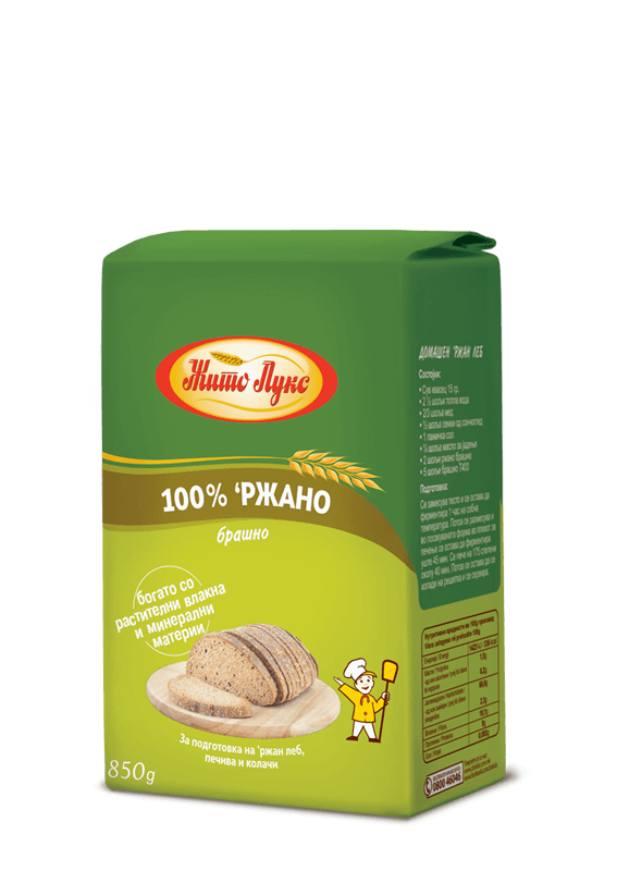 БРАШНО ЖИТО ЛУКС 850 ГР РЖАНО 100%