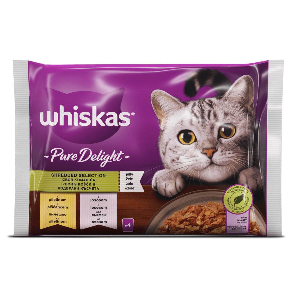 ПАУЧ ЗА МАЧЕ ПИЛЕ И ЛОСОС 4*85 ГР ВИСКАС