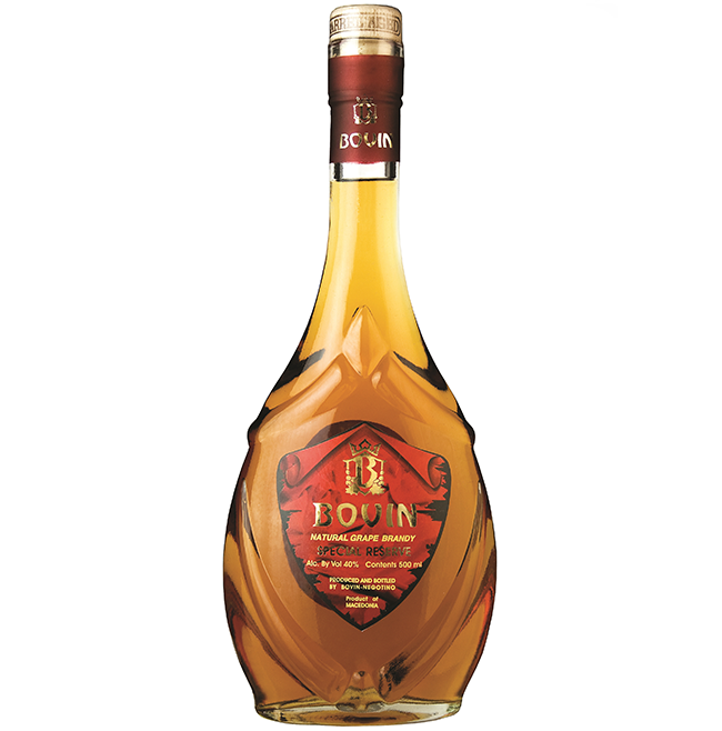 БОВИН РАКИЈА ЖОЛТА ЛОЗОВА 40% 0.5 Л