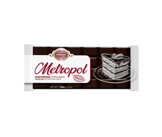 ЕВРОПА МЕТРОПОЛ КАКАО КРЕМ ТАБЛА 100 ГР
