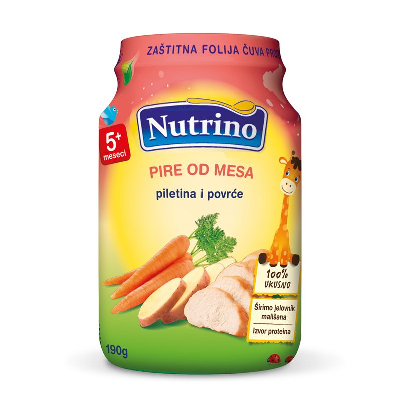 НУТРИНО ПИРЕ ОД МЕСО ПИЛЕШКОЗЕЛЕНЧ 190 ГР