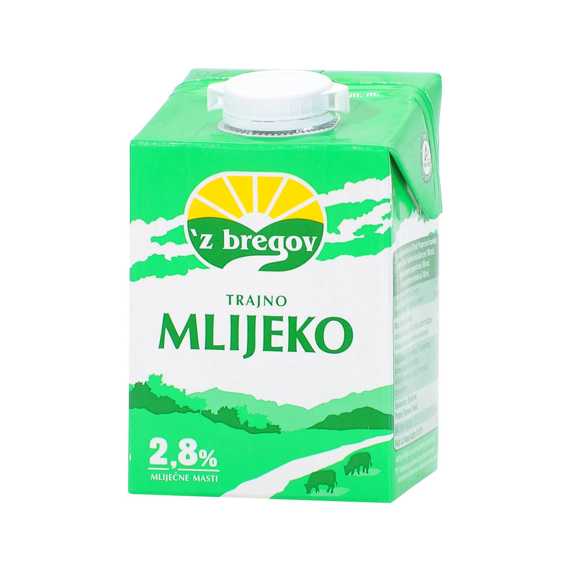 ЗБРЕГОВ МЛЕКО 2,8% 500 МЛ