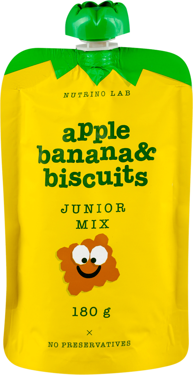 ПИРЕ НУТРИНО ОВОШНО ЈАБОЛКО, БАНАНА, БИСКВИТИ 180 ГР