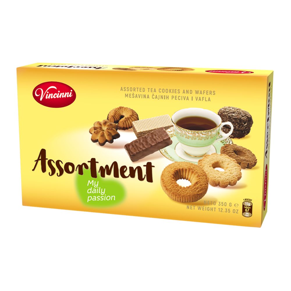 ВИНЧИНИ АСОРТМЕНТ МИКС ОД ЧАЈНИ КОЛАЧИЊА И НАПОЛИТАНКИ 300 ГР