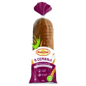 ЖИТО ЛУКС ИНТЕГРАЛЕН ЛЕБ СО 6 СЕМИЊА 470 ГР