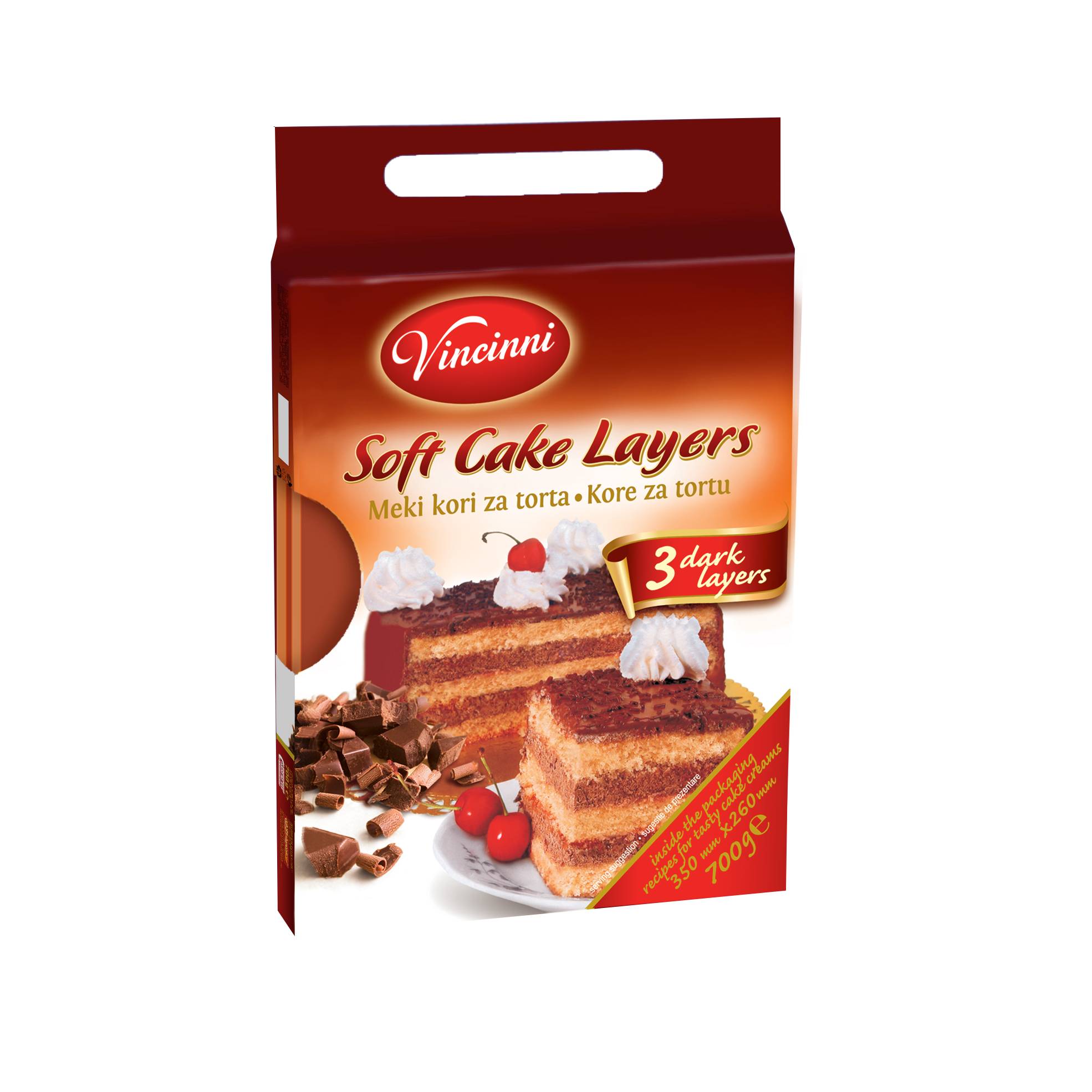 ВИНЧИНИ КОРИ ЗА ТОРТА ТЕМНИ 700 ГР