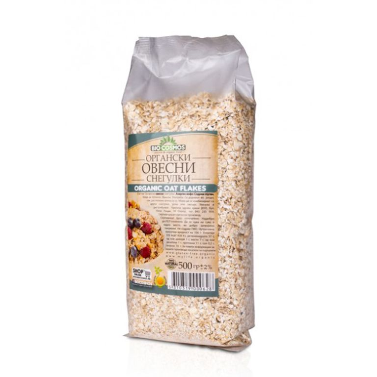 БИО КОСМОС ОРГАНСКИ ОВЕСНИ СНЕГУЛКИ 500 ГР