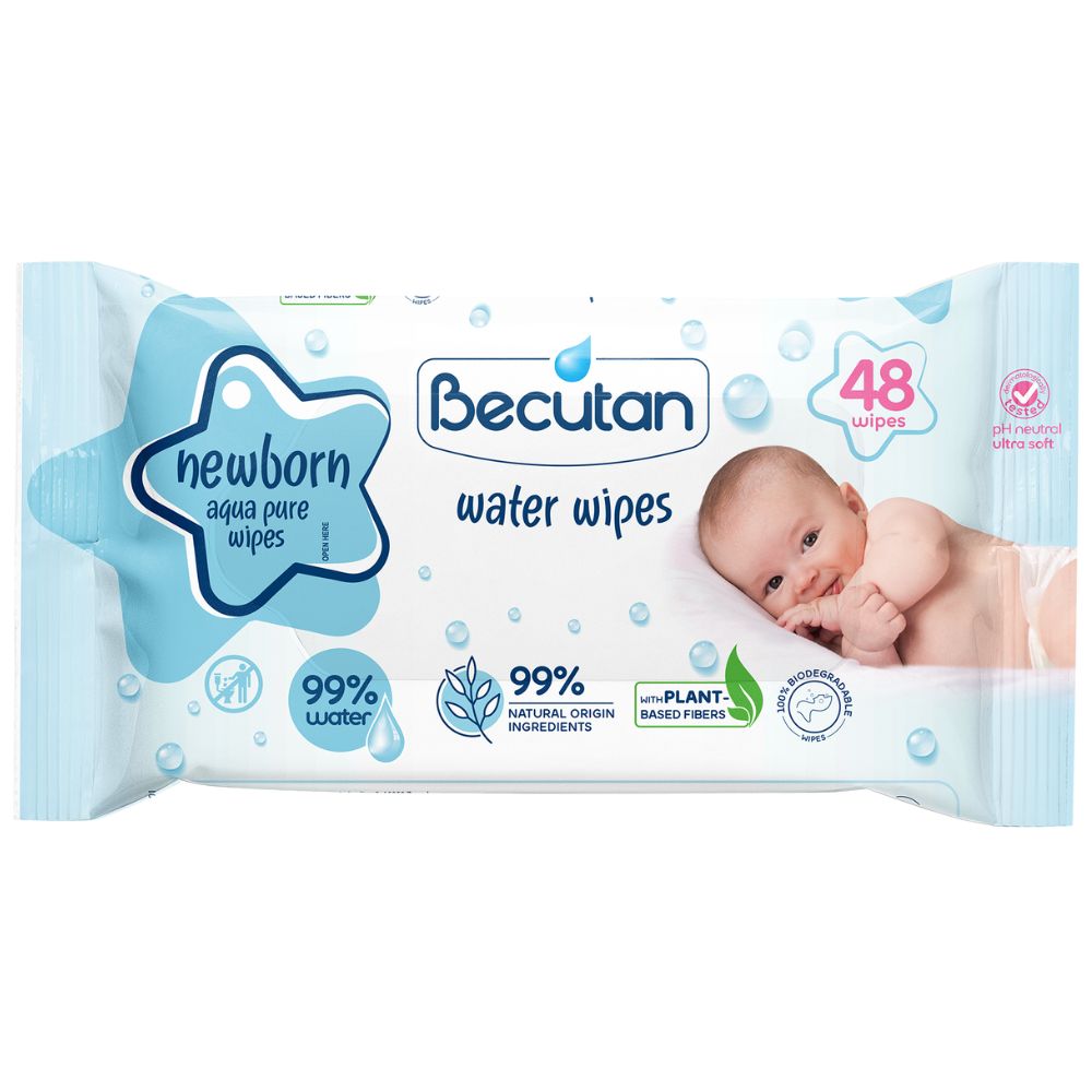 БЕКУТАН АКВА БИОРАЗГРАДЛИВИ ВЛАЖНИ МАРАМЧИЊА СО СО 99% ПРОЧИСТЕНА ВОДА 48/1