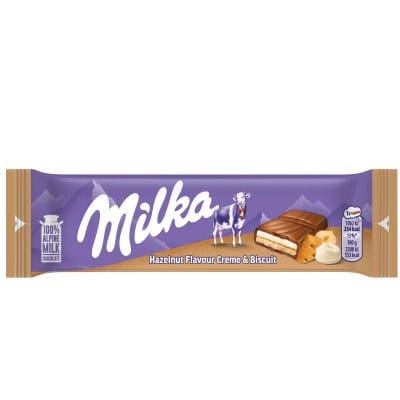 ЧОКОЛАДО МИЛКА СО ЛЕШНИК КРЕМ И БИСКВИТА 46 ГР