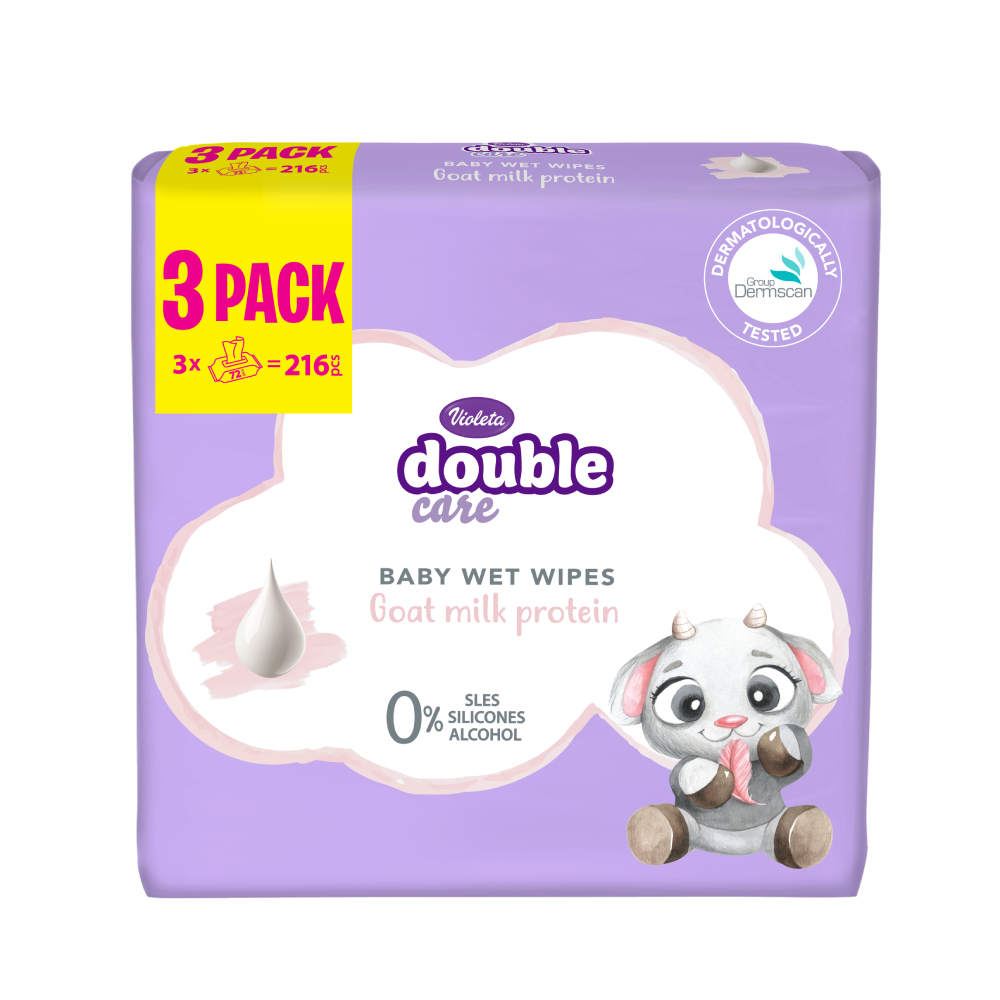 ВЛАЖНИ МАРАМЧИЊА ВИОЛЕТА СОФТ КОЗЈО МЛЕКО 72 (2+1)