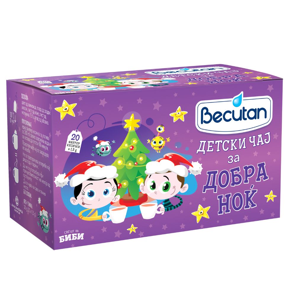БЕКУТАН СВЕТОТ НА БИБИ ДЕТСКИ ЧАЈ ЗА ДОБРА НОЌ 20 ЌЕСИЧКИ
