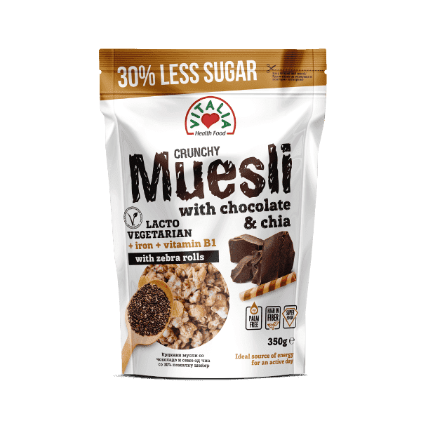 ВИТАЛИА КРАНЧИ МУСЛИ СО ЧОКОЛАДО И ЧИА 350 ГР
