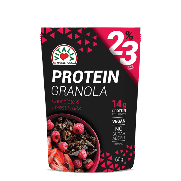 ВИТАЛИА ПРОТЕИН ГРАНОЛА ТЕМНО ЧОКО И ШУМСКО 60 ГР