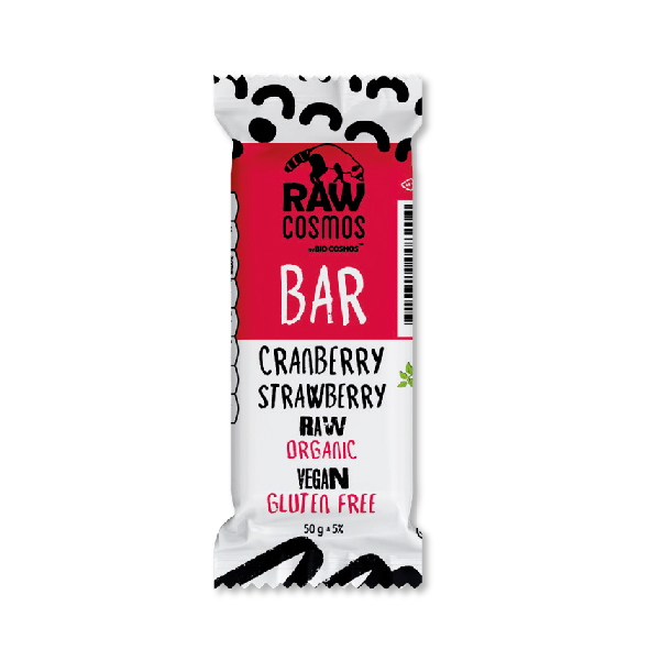 ПЛОЧКА БИОКОСМОС СО БРУСНИЦА И ЈАГОДА СИРОВА ОРГАНСКА 45 ГР