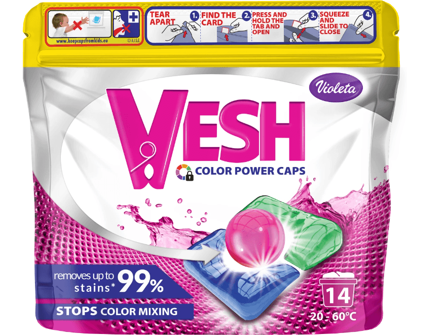 ДЕТЕРГЕНТ ВИОЛЕТА ВЕШ КАПСУЛИ КОЛОР 14/1