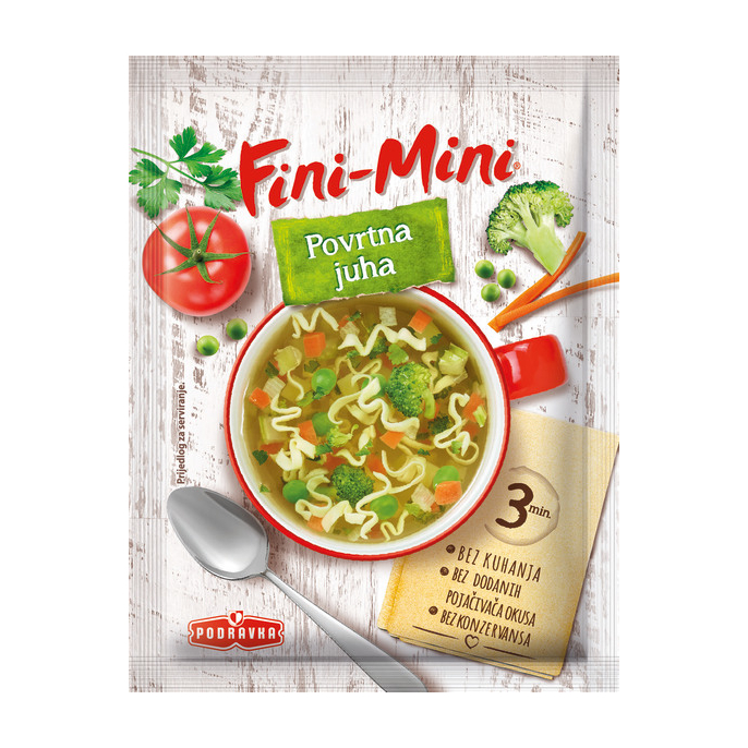 ПОДРАВКА ФИНИ-МИНИ БИСТРА ЗЕЛЕНЧУКОВА СУПА СО ТЕСТЕНИНИ 16 ГР