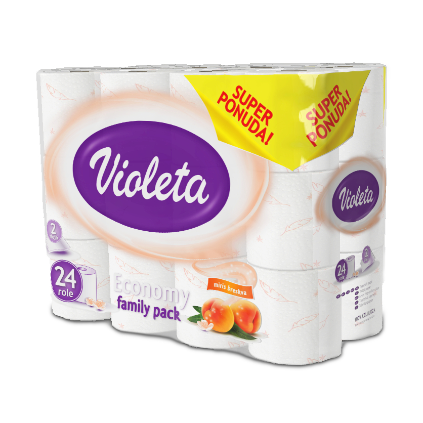 ВИОЛЕТА ТОАЛЕТНА ХАРТИЈА ПРАСКА 24/1 2 СЛ