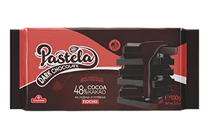 ЧОКОЛАДО ЗА ГОТВЕЊЕ ПАСТЕЛА 100 ГР СО 48% КАКАО