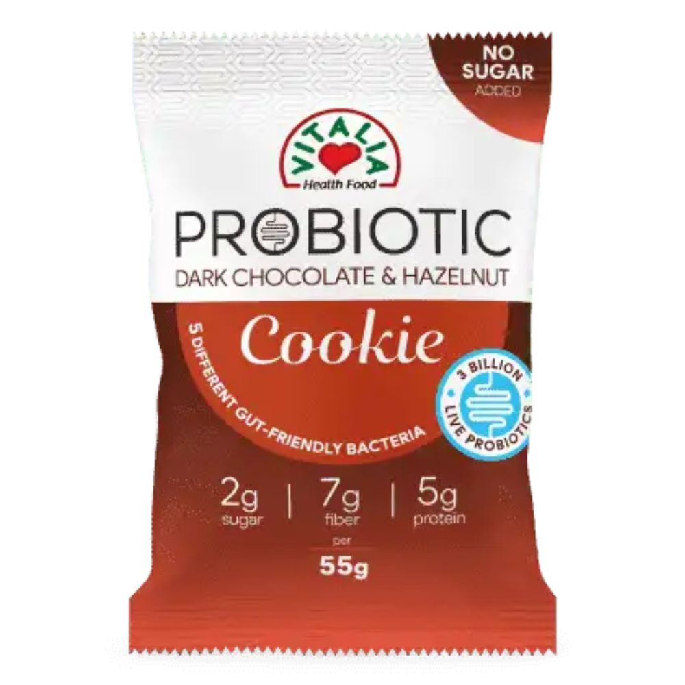 ВИТАЛИА ПРОБИОТСКО КОЛАЧЕ СО ТЕМНО ЧОКОЛАДО И ЛЕШНИК 55 ГР