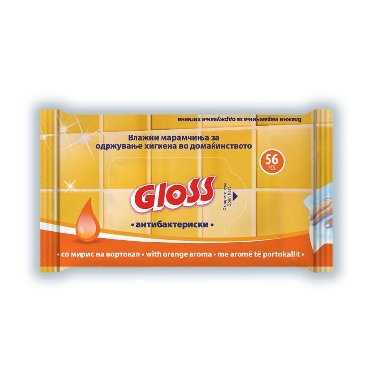 ГЛОС АНТИБАКТЕРИСКИ ВЛАЖНИ МАРАМИЦИ ПОРТОКАЛ 56/1