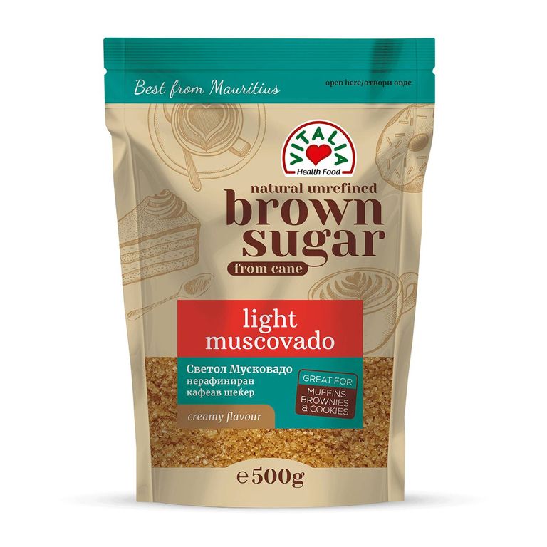 ВИТАЛИА МУСКОВАДО СВЕТЛО КАФЕАВ ШЕЌЕР 500 ГР