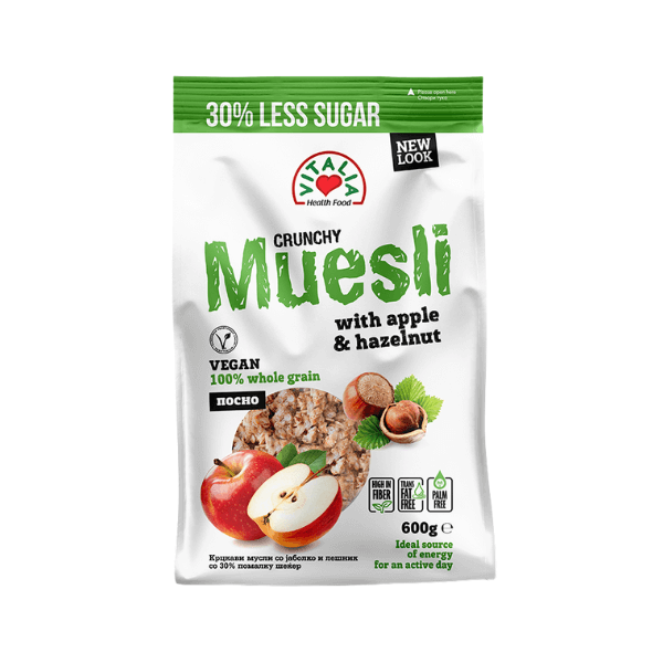 ВИТАЛИА КРАНЧИ МУСЛИ СО ЈАБОЛКО И ЛЕШНИЦИ 600 ГР