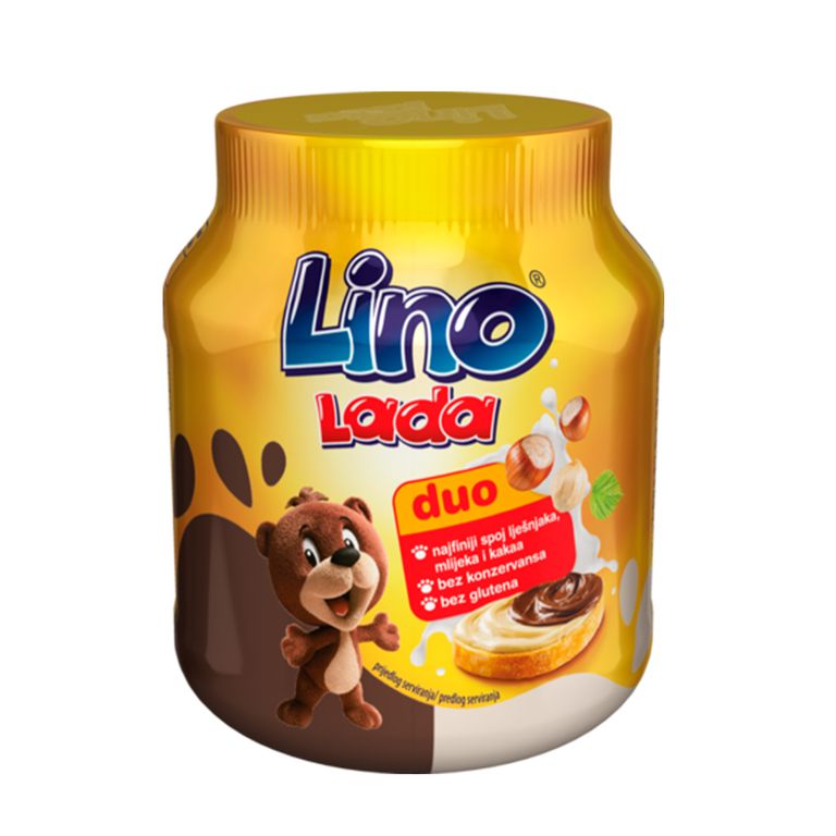 ПОДРАВКА ЛИНО ЛАДА ДУО КРЕМ ОД КАКАО, МЛЕКО И ЛЕШНИК 700 ГР