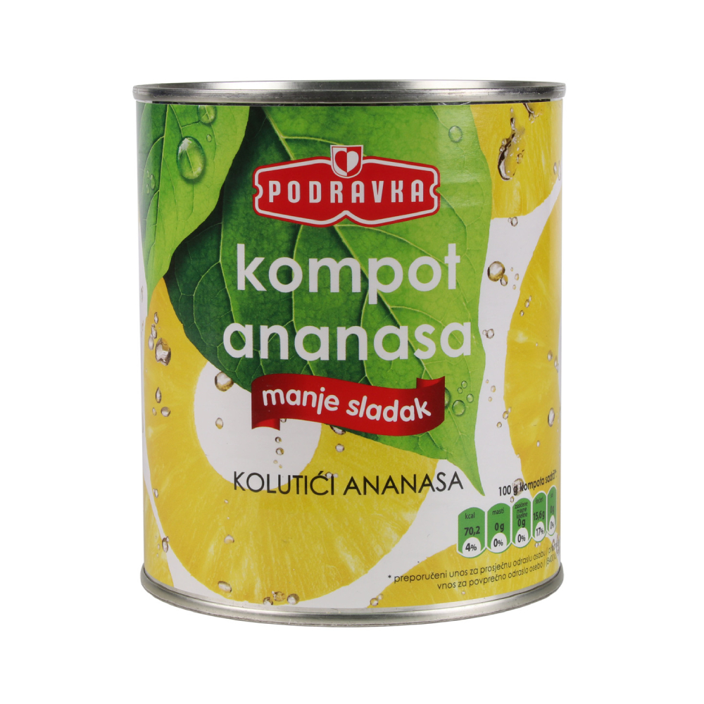 ПОДРАВКА КОМПОТ АНАНАС 825гр