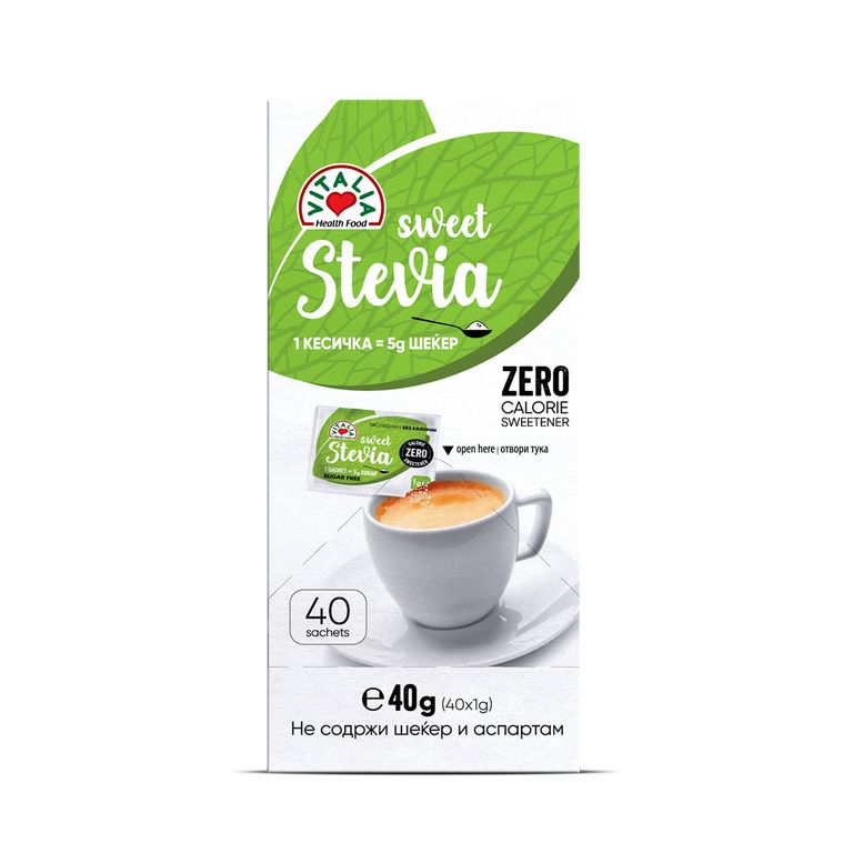 ВИТАЛИА СТЕВИА ЗАСЛАДУВАЧ КЕСИЧКИ 40 ГР