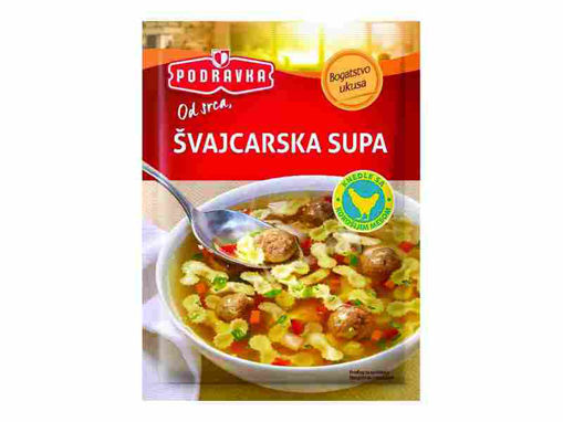 СУПА ШВАЈЦАРСКА СО КОКОШКИНО МЕСО 54Г.ПОДРАВКА