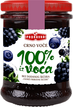 НАМАЗ ПОДРАВКА 100% ОВОШЈЕ СО ВКУС НА ЦРНО ОВОШЈЕ 220 ГР