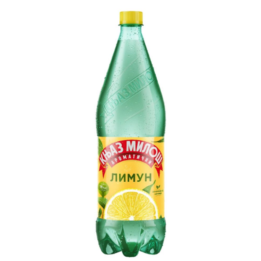 КЊАЗ МИЛОШ ГАЗИРАНА ВОДА СО ВКУС НА ЛИМОН 1,25 Л