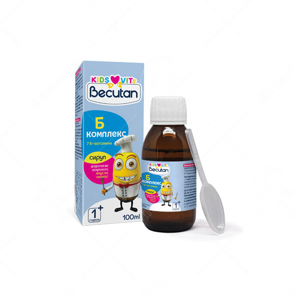 АЛКАЛОИД БЕКУТАН КИДС ВИТС Б-КОМПЛЕКС СИРУП, 100 МЛ