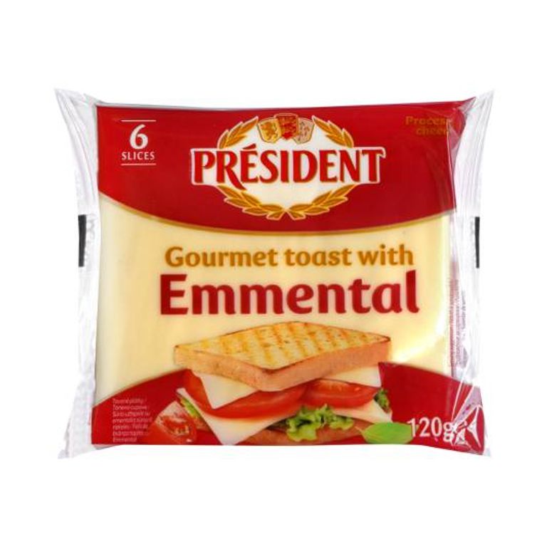 ПРЕЗИДЕНТ ТОПЕНО СИРЕЊЕ СЛАЈС ТОСТ 120Г