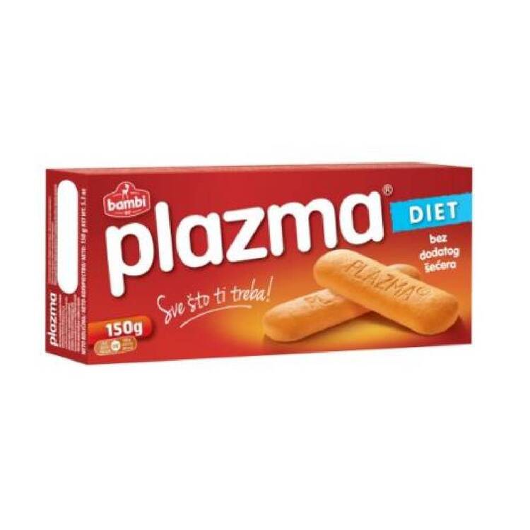 ПЛАЗМА ДИЕТ БИСКВИТИ БЕЗ ШЕЌЕР 150 ГР