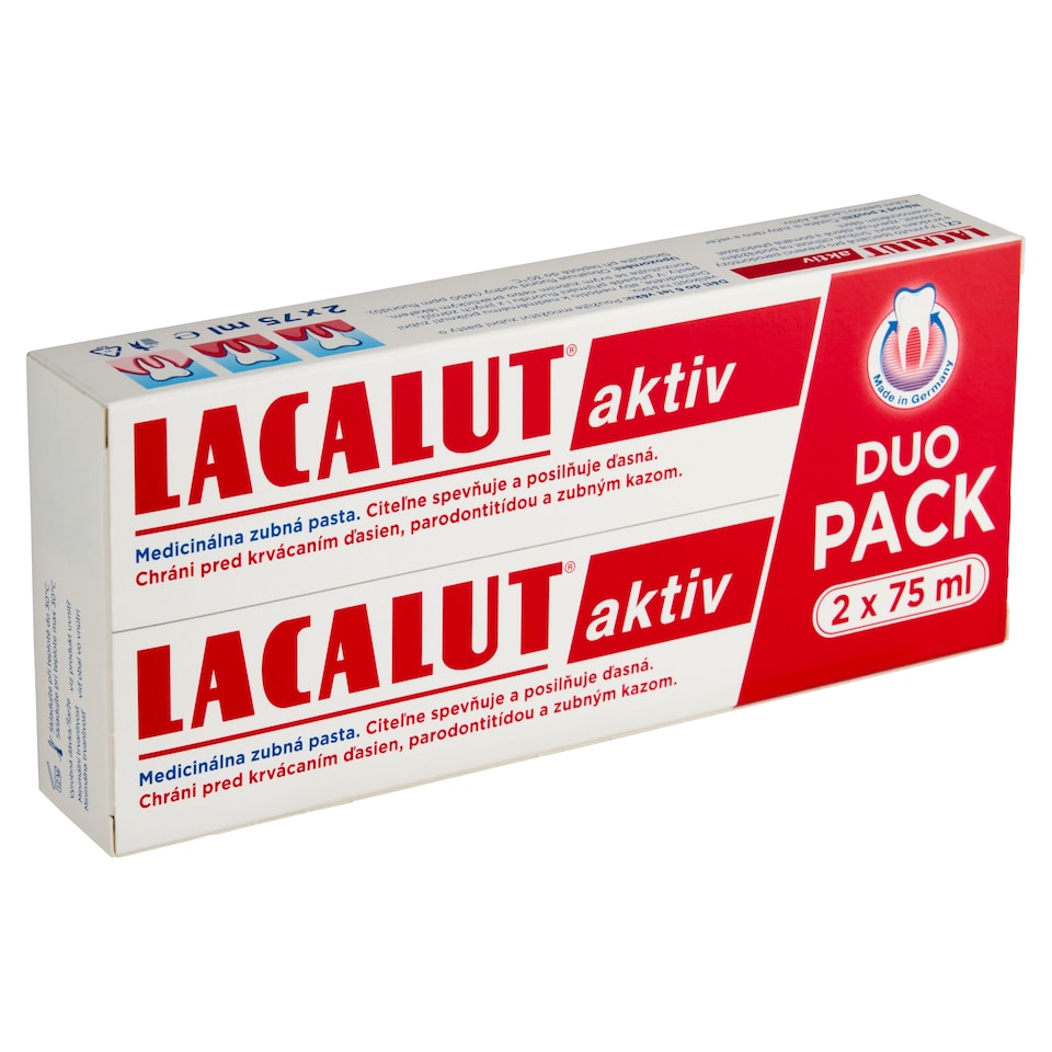 ПАСТА ЗА ЗАБИ ЛАКАЛУТ АКТИВ ДУО ПАК 2Х75МЛ